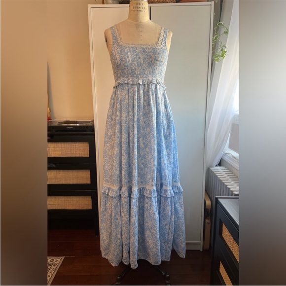 EUC LoveShackFancy Brentlin Floral-Print Cotton Dress - Picture 5 of 5